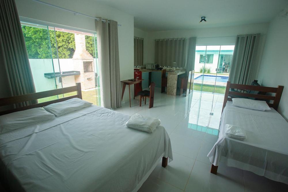 Chale Com Jacuzzi E Vista Para E Piscina Hotel Touros Exterior photo